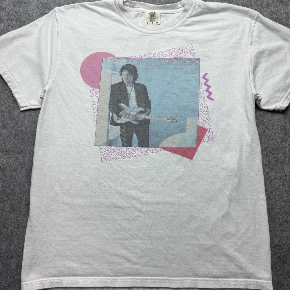 VTG John Mayer Comfort Colors Shirt Mens Large White Sob Rock Graphic Tee Music